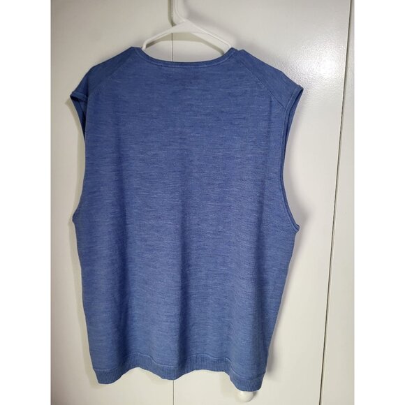 Tommy Bahama Golf Vest Men's XXL Extra Fine Merino Wool Blue Old Money Preppy - Picture 2 of 8